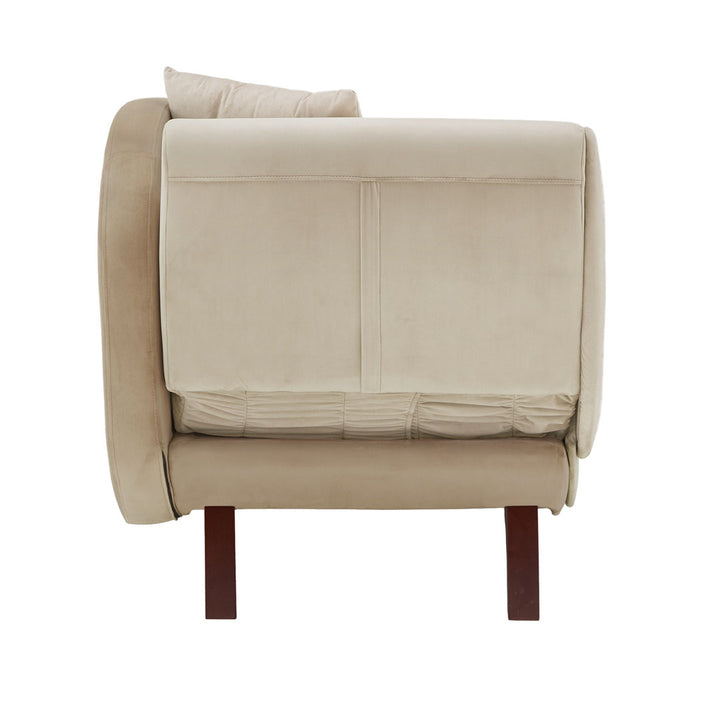 Gaven Armless Reclining Foam Chaise Lounge with Storage Mercury Row® Teen Upholstery Color: Dark Beige/Light Beige
