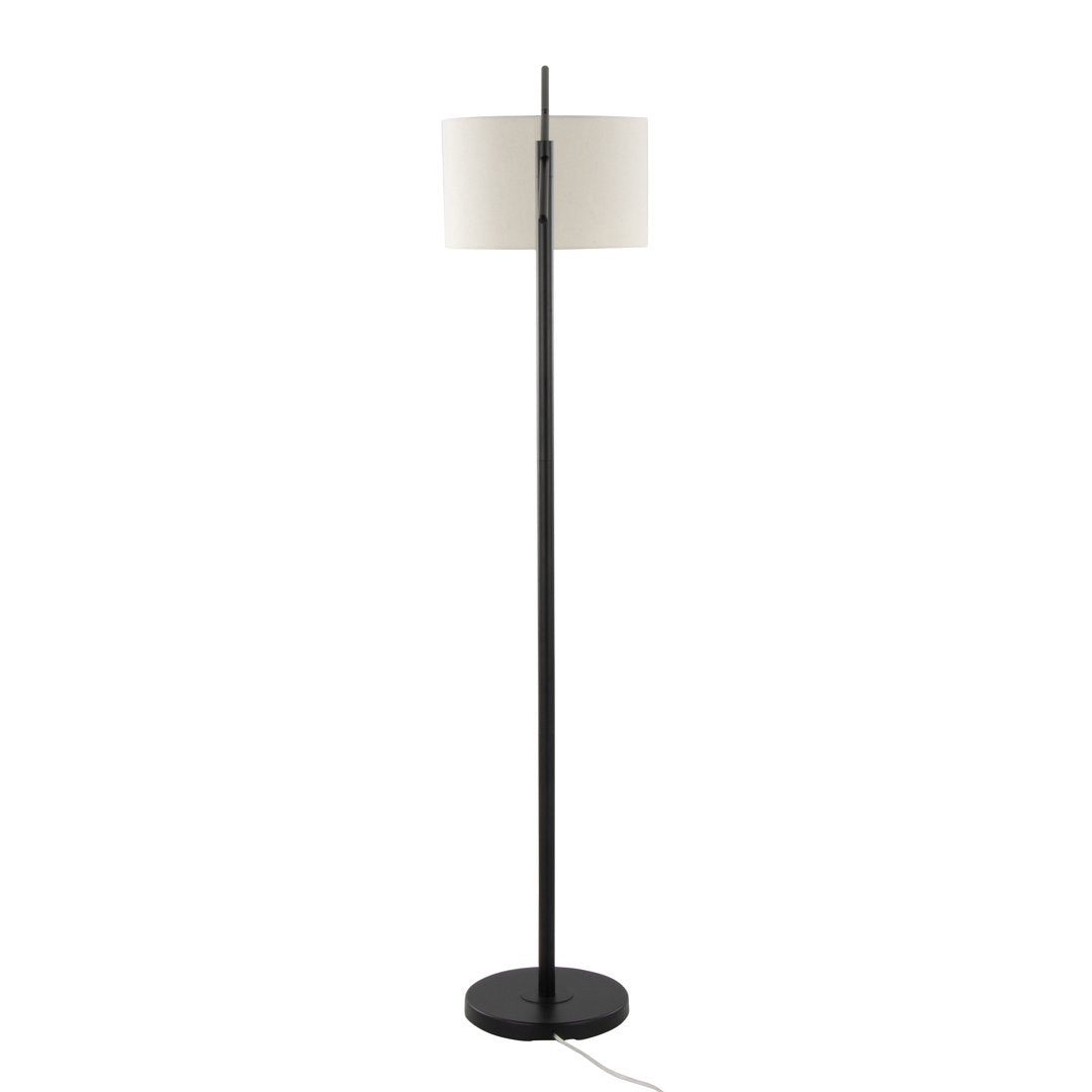 Dyanne 69" Task/Reading Floor Lamp Etta Avenue™ Shade Color: Natural Base Finish: Black