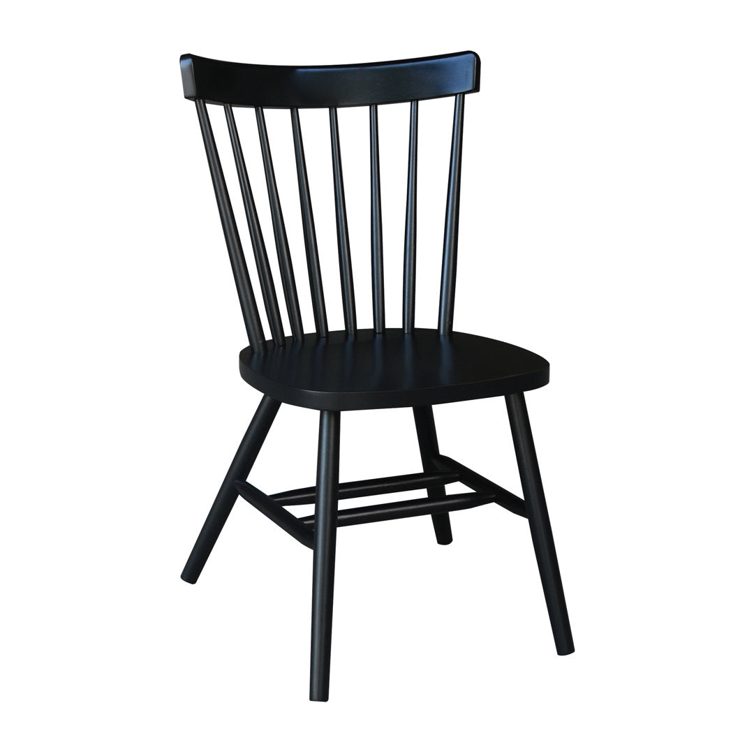 Sofia Solid Wood Slat Back Side Chair August Grove® Color: Black