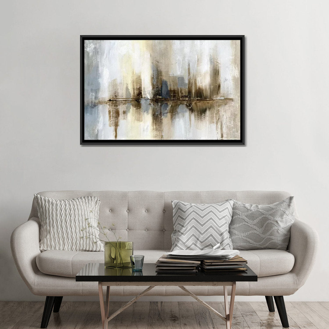 Harbor Lights' Print on Canvas East Urban Home Mat Color: No Mat Size: 8" H x 12" W x 0.75" D Format: Wrapped Canvas