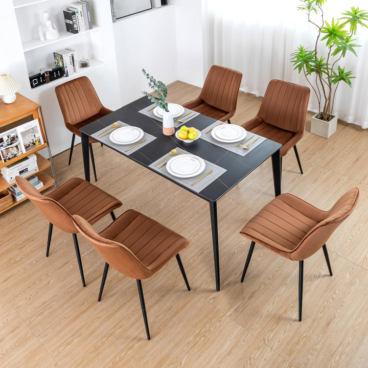 Birkland Dining Chair (Set of 6) Everly Quinn Upholstery Color: Brown