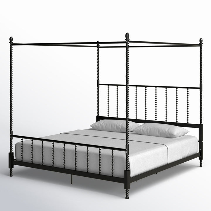 Frankie Low Profile Canopy Bed Kelly Clarkson Home Color: Black Size: King