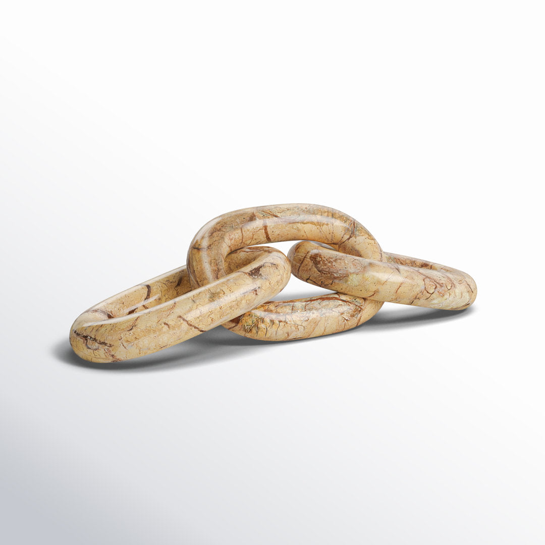 Ocarina Marble Chain Link Birch Lane™ Color: Forest Brown