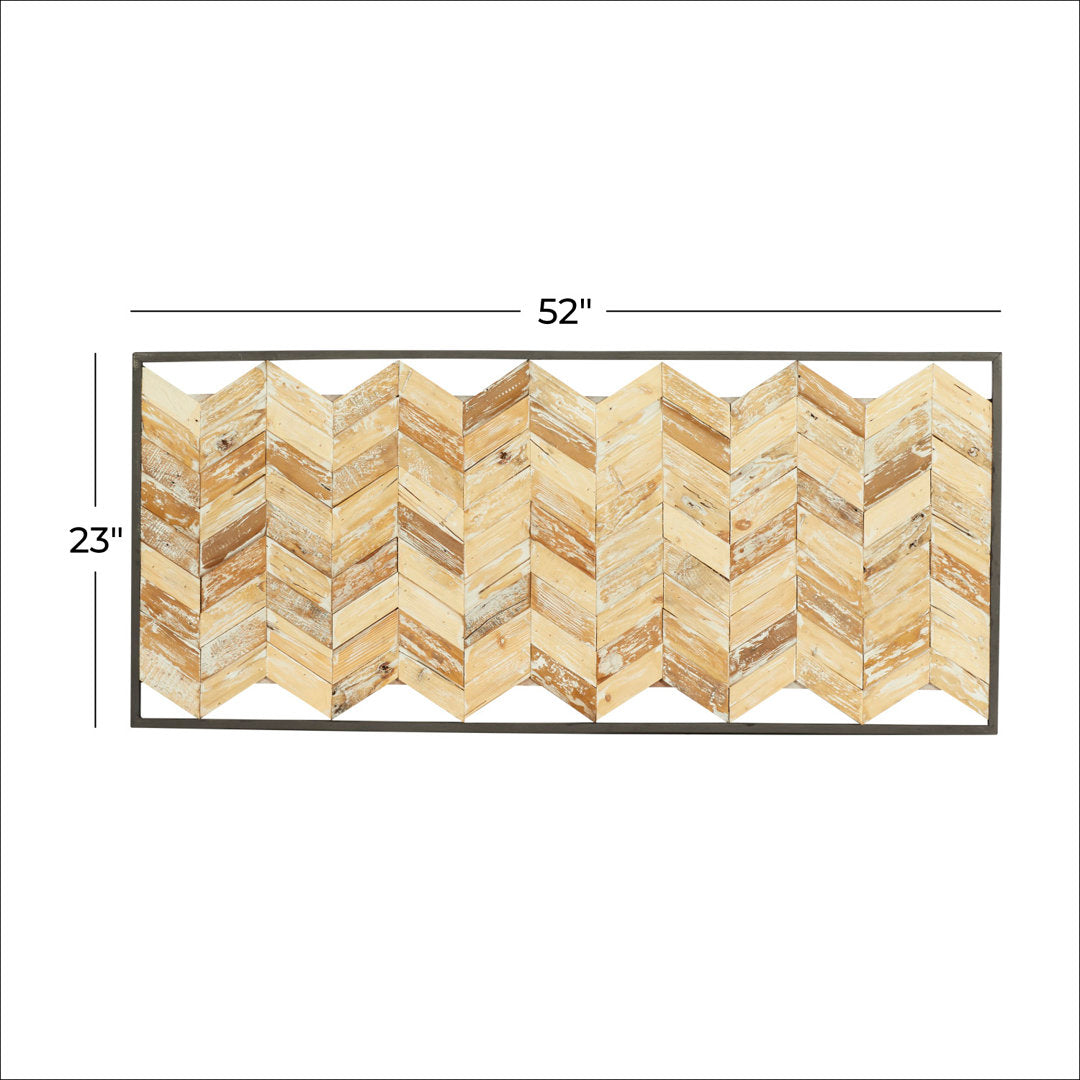 Black Teak Wood Farmhouse Wall Decor, 23 X 52 X 1 Novogratz