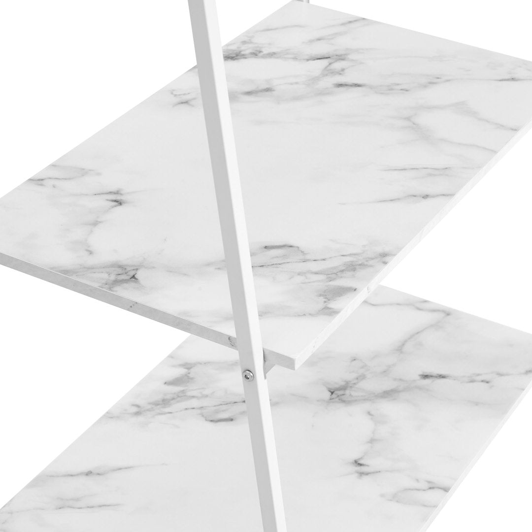 Little Italy 72" H x 28" W Metal Ladder Bookcase Trent Austin Design® Color: Calacatta Marble