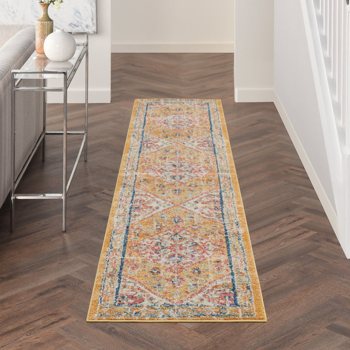 Baylee Oriental Yellow/Ivory Area Rug Kelly Clarkson Home Rug Size: Runner 2'2" x 7'6"