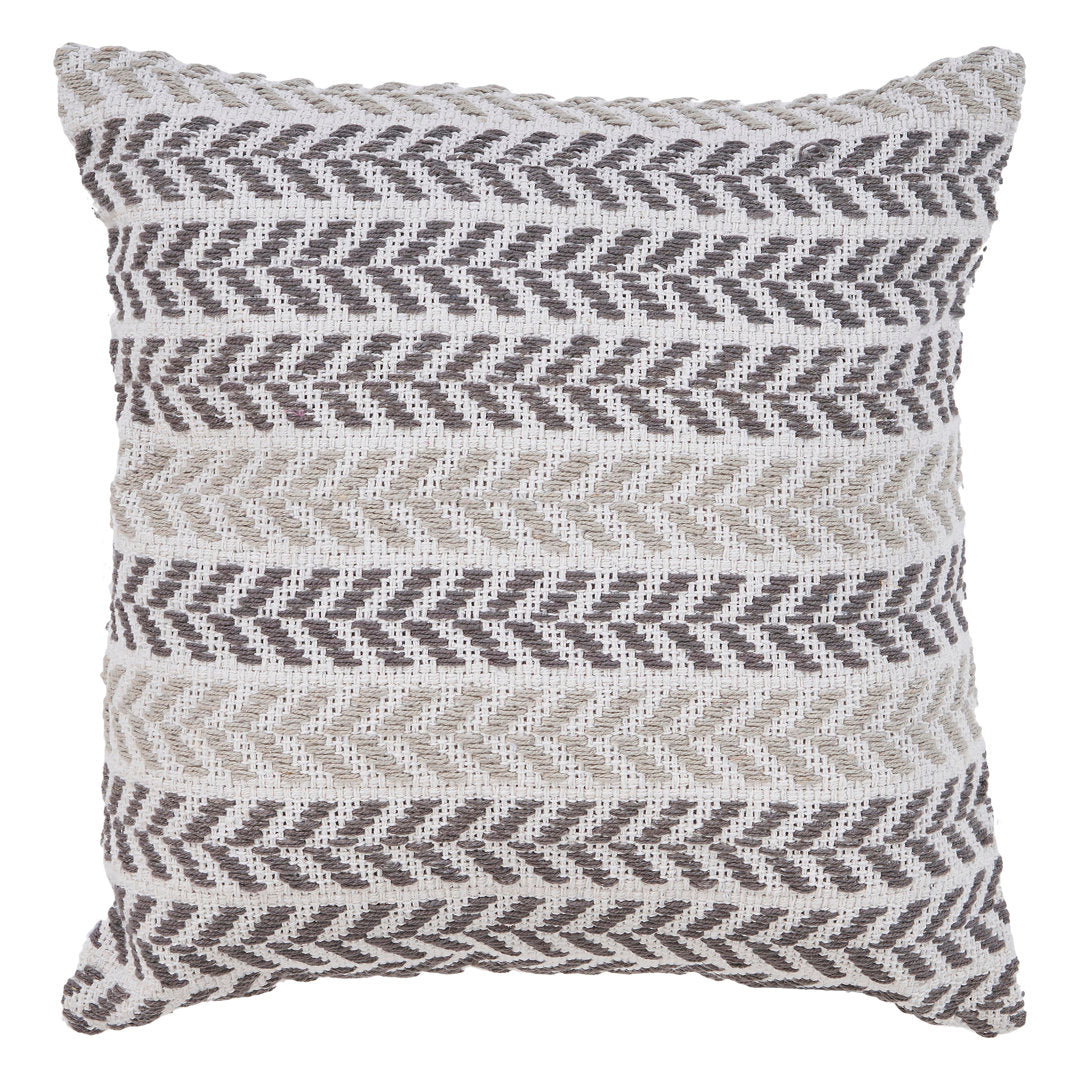 Hand-Woven Chevron Cotton Throw Pillow Rajani Home Color: Pastel Blue