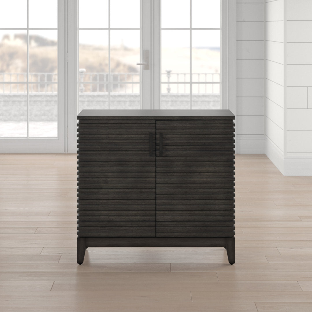 Cale Rustic 2-Door Accent Cabinet Beachcrest Home™ Color: Gray