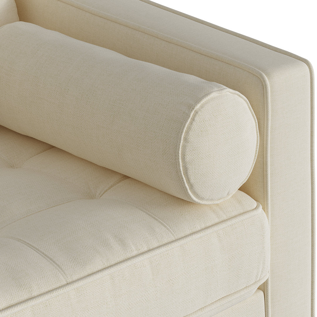 Geo 84" Upholstered Sofa AllModern Fabric: Beige Fabric