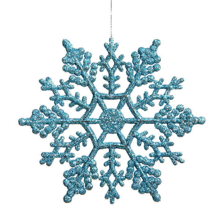Glitter Snowflake Ornament Mercury Row® Color: Turquoise