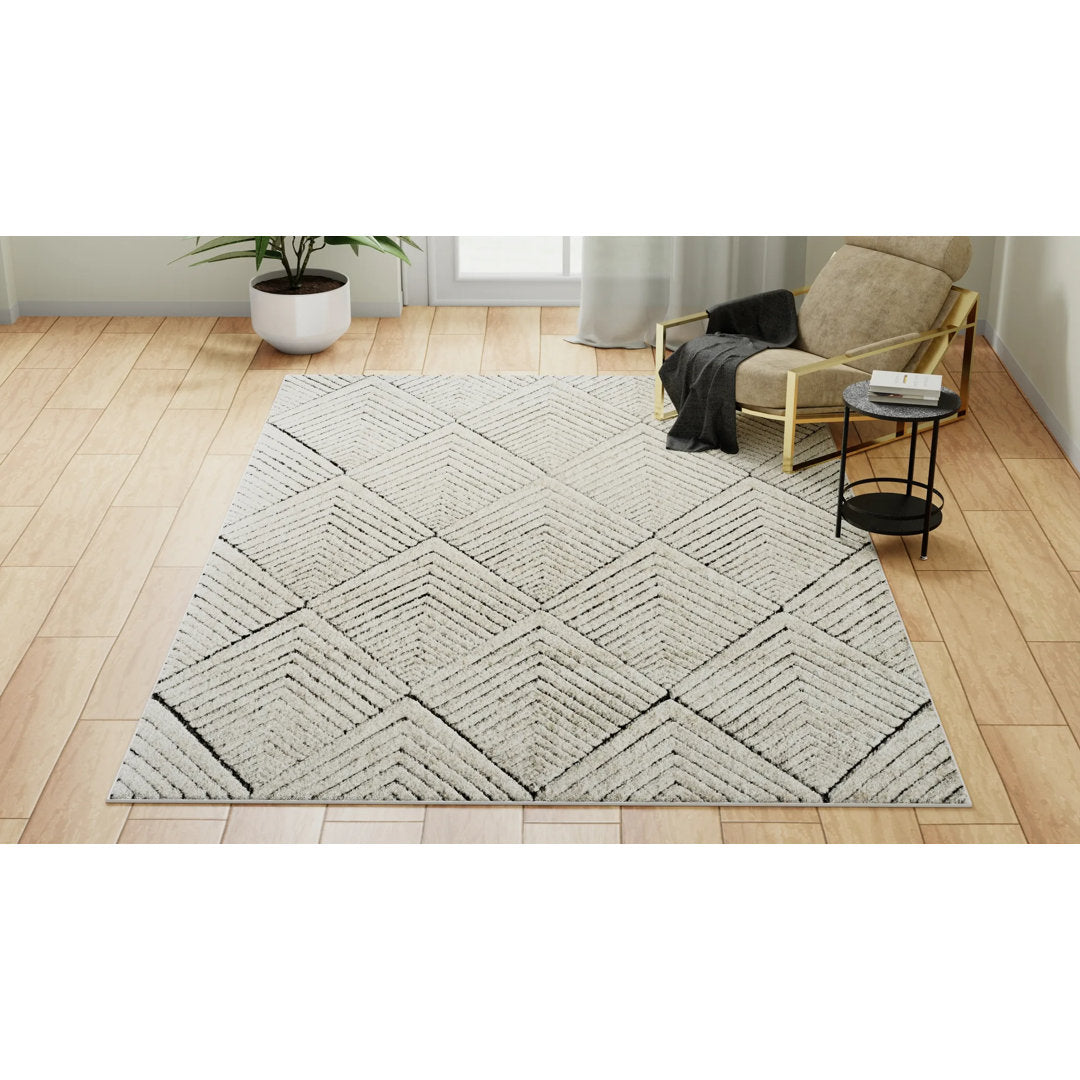Cadence Contemporary Alabaster Area Rug CosmoLiving by Cosmopolitan Rug Size: Rectangle 9' x 12'