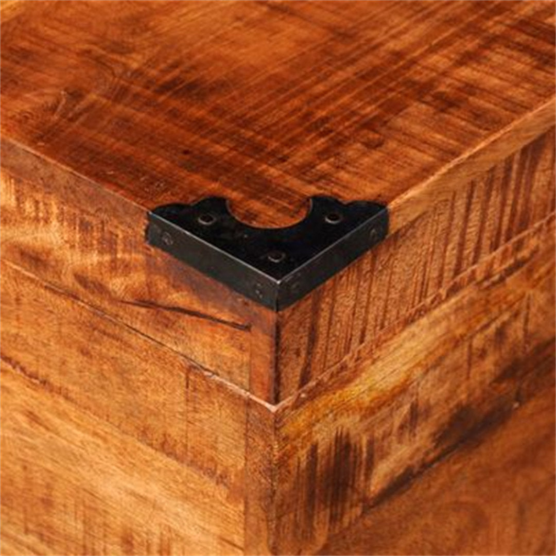 Storage Chest Cubic Rough Mango Wood Williston Forge