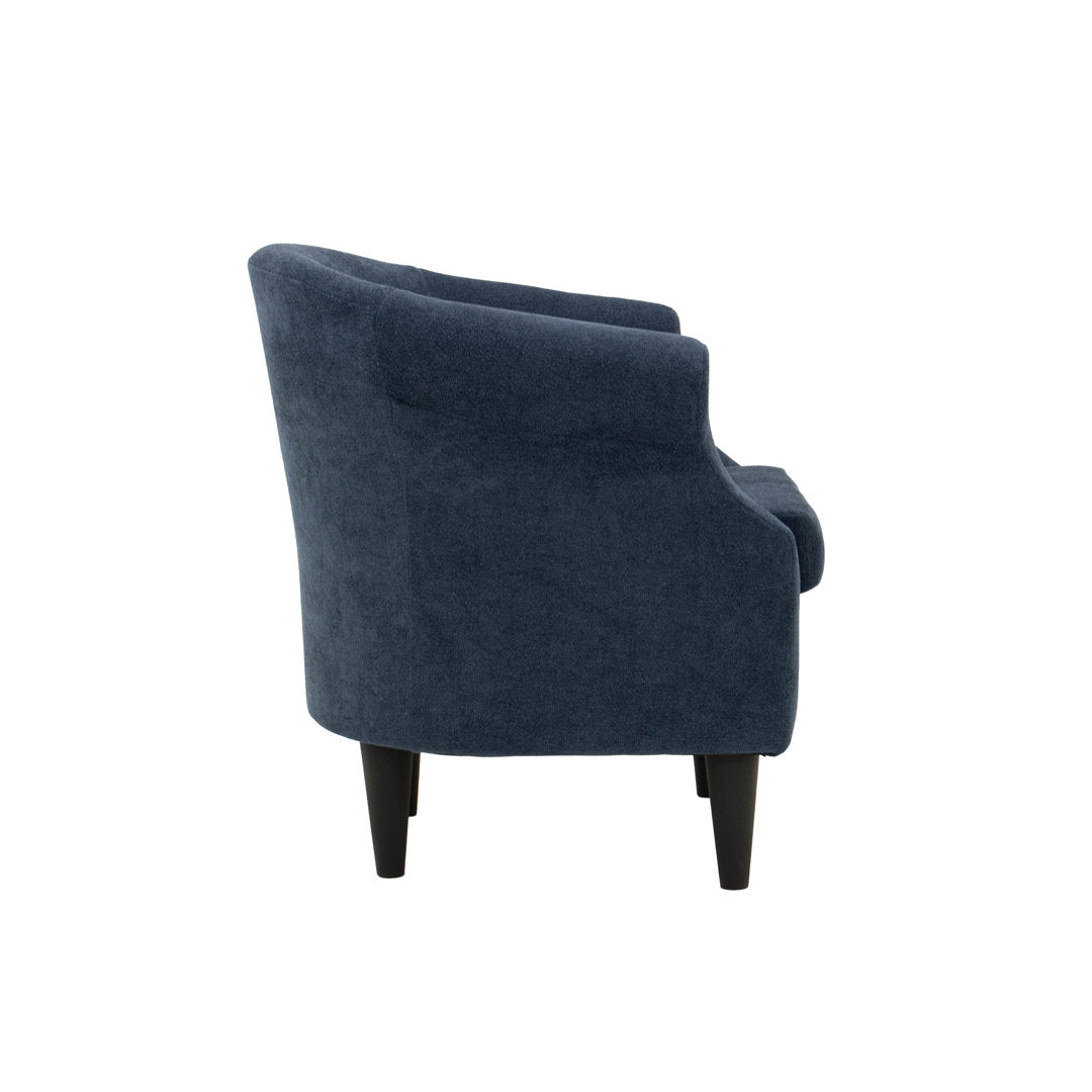 Adea Polyester Barrel Chair Lark Manor™ Fabric: Chloe Indigo 100% Polyester