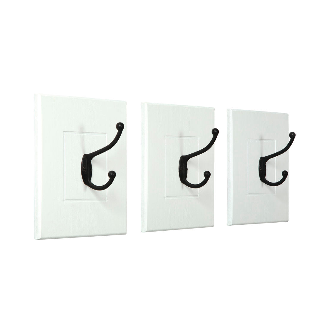 3 - Hook Wall Hook (Set of 3) Red Barrel Studio® Color: White