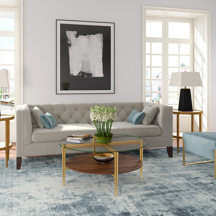 Otto 4 Legs Coffee Table with Storage Wade Logan® Table Base Color: Brown