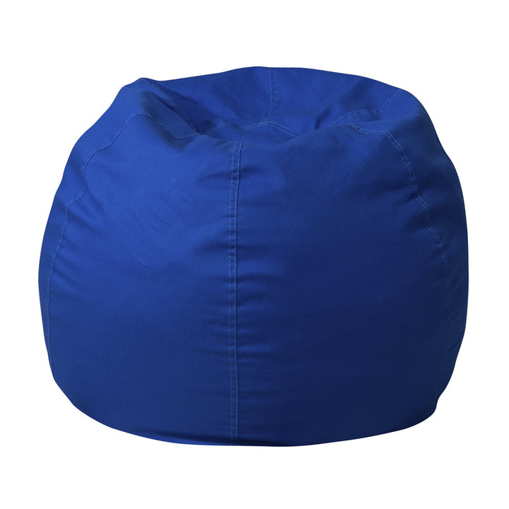 Classic Refillable Cotton Bean Bag Chair Mack & Milo™ Size: Small Body Fabric: Royal Blue Cotton Twill