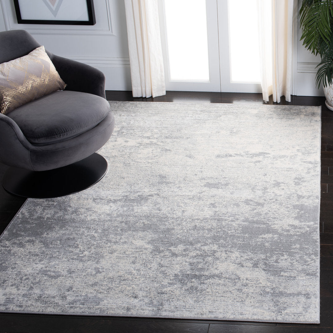 Addison Gray/Ivory Area Rug Steelside™ Rug Size: Rectangle 8' x 10'