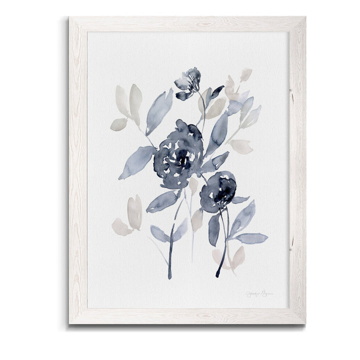 Peonies In Gray I' - Picture Frame Print on Glass Winston Porter Size: 32" H x 44" W x 1.25" D Format: Framed White Canvas