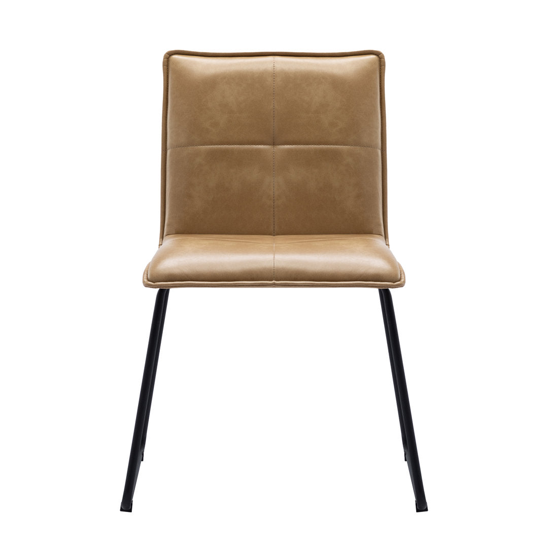 Tarin Faux Leather Upholstered Side Chair (Set of 2) Steelside™ Upholstery Color: Camel