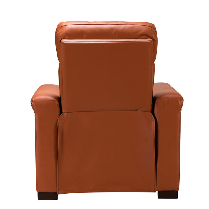 Aziah 34.65" Wide Genuine Leather Power Recliner With USB Port Wade Logan® Body Fabric: Brick Genuine Leather