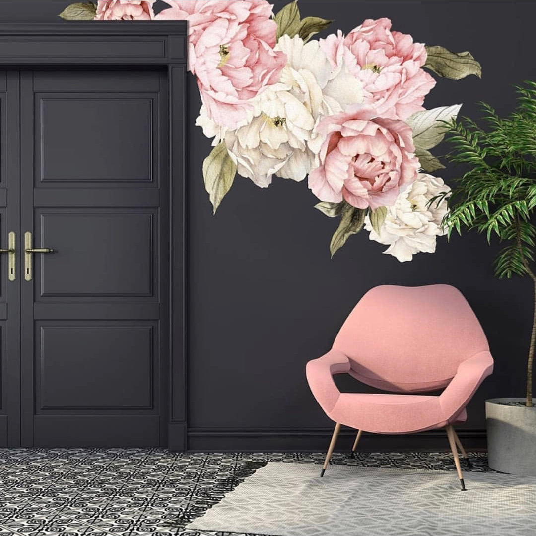 20 Piece Peonies Wall Decal Set House of Hampton®
