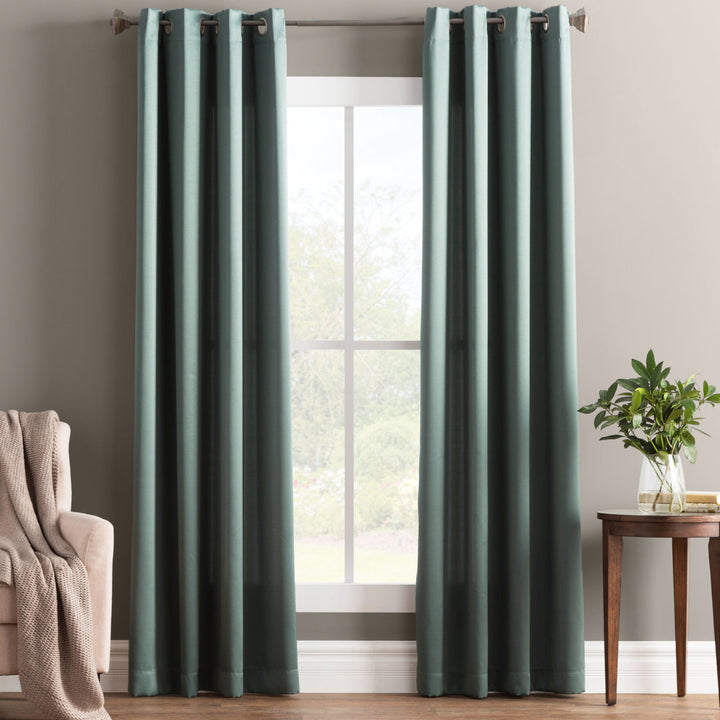 Wayfair Basics Room Darkening Grommet Curtain Panel Wayfair Basics® Curtain Color: Everglade Size per Panel: 54" W x 84" L