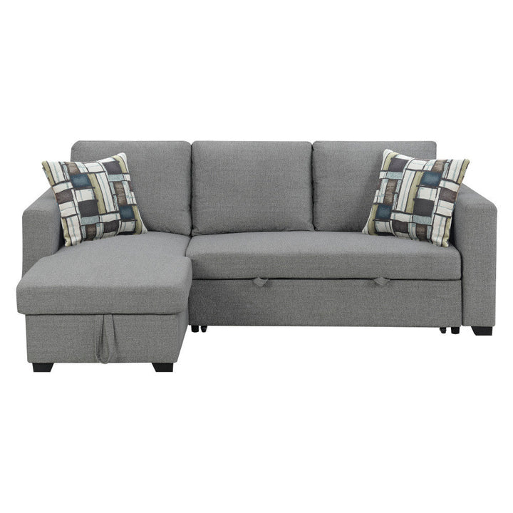 Hendrick 88.6" Wide Reversible Sleeper Sofa & Chaise Hashtag Home Fabric: Fossil Gray