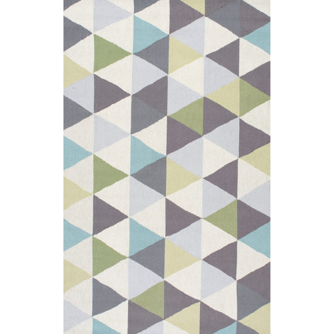 Seleucia Hand-Hooked Gray/Blue Area Rug Brayden Studio® Rug Size: Rectangle 9' 6" x 13' 6"