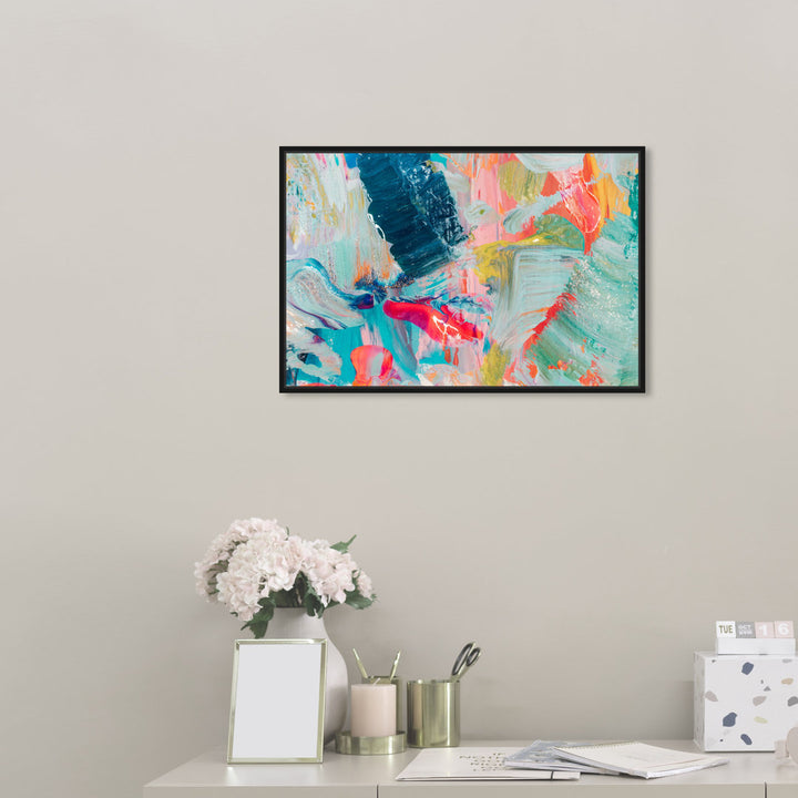 Abstract That Love Feeling - Graphic Art on Canvas Oliver Gal Prints Size: 16" H x 24" W Format: Black Framed Canvas