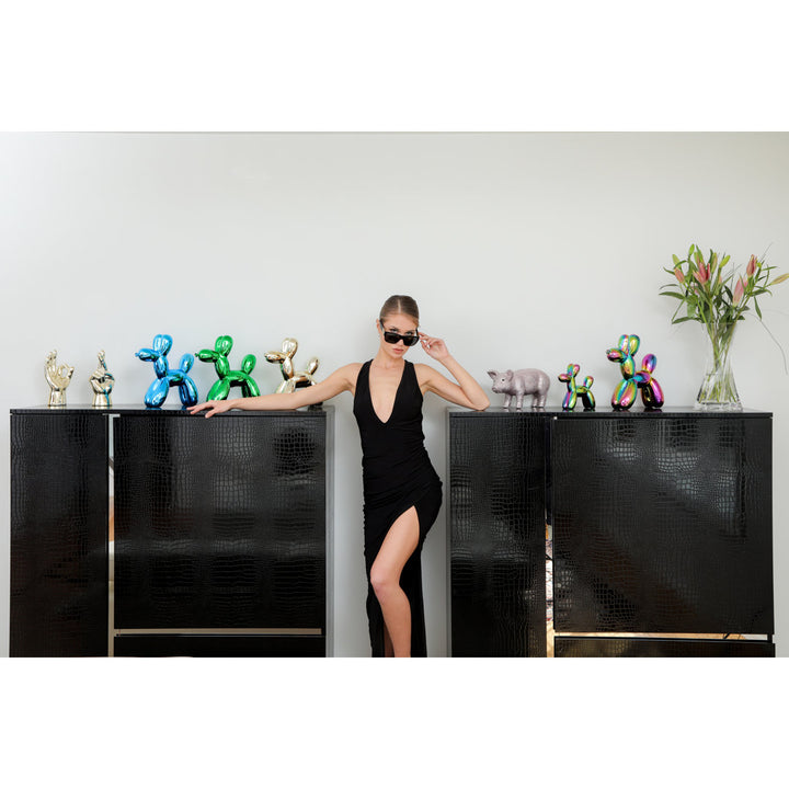 Porum Interior Illusions Plus Ceramic Dog Piggy Bank Wrought Studio™ Color: Iridescent Size: 12" H x 4" W x 12" D