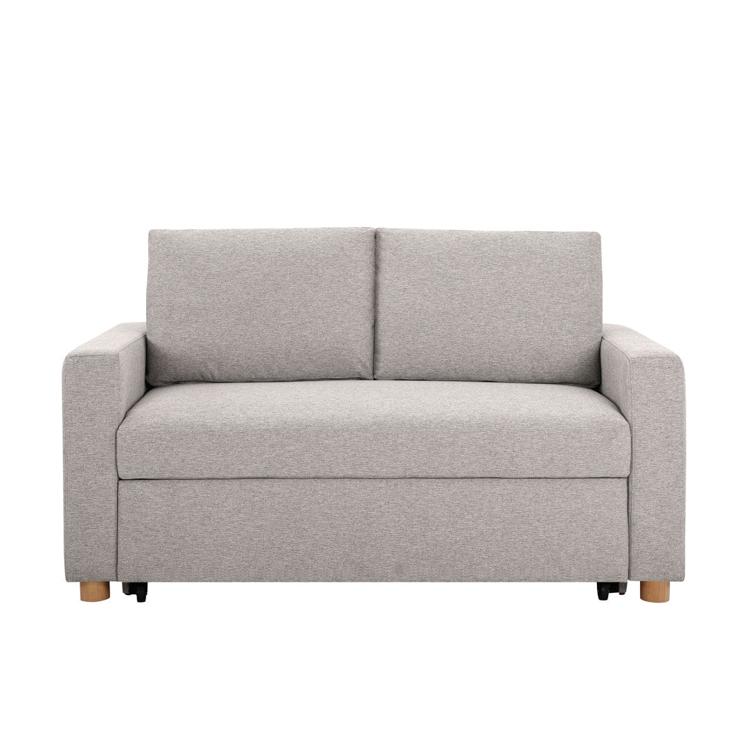 Serta Trinity Full Size Convertible Sleeper Sofa Serta Fabric: Light Gray Woven