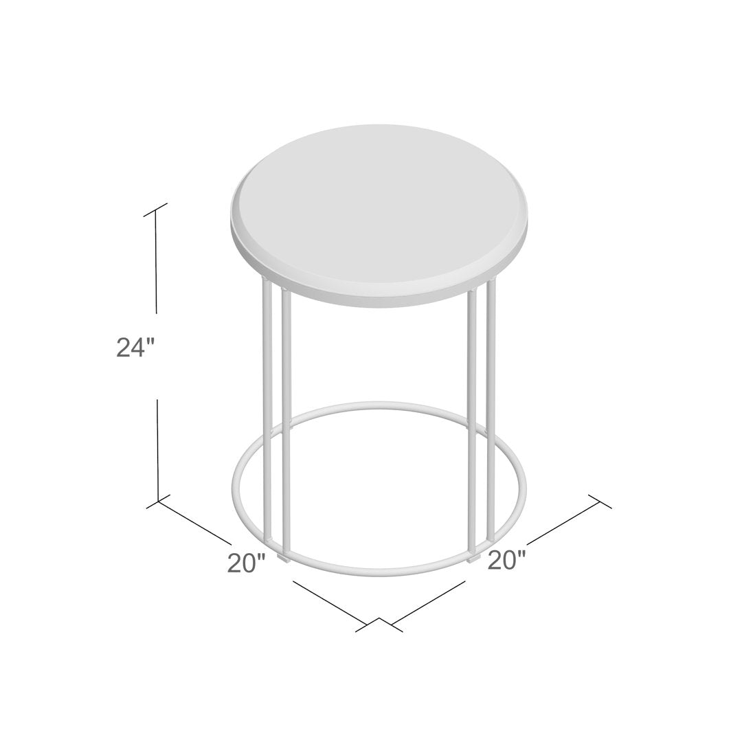 Abraxas Solid Wood Frame End Table Sand & Stable™