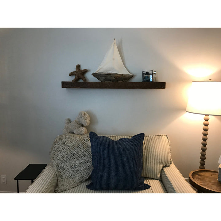 Eneas Pine Solid Wood Floating Shelf Millwood Pines Size: 2" H x 24" W x 6" D Finish: Mocha