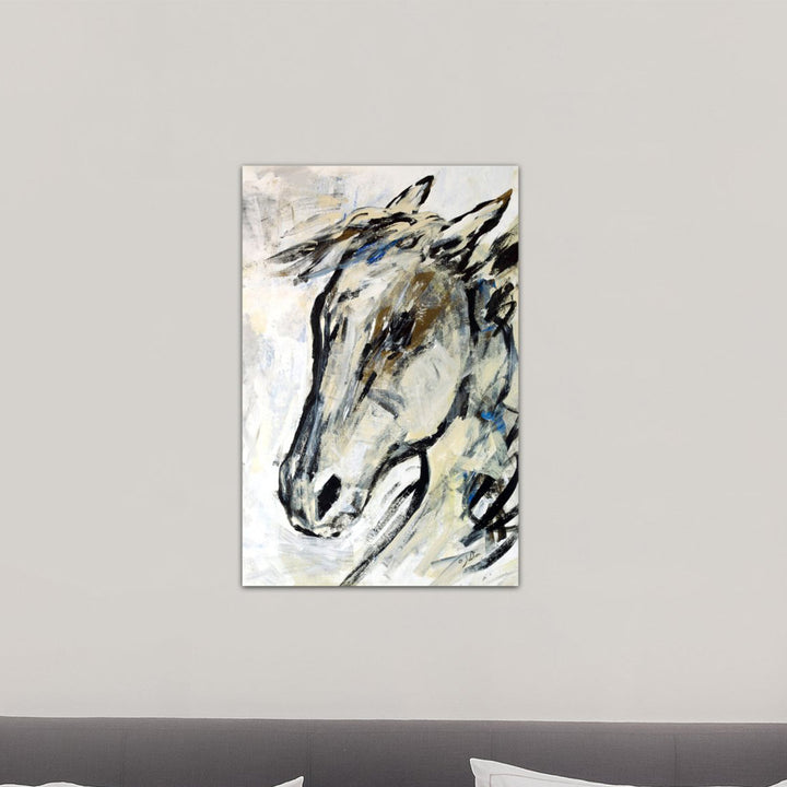Picasso's Horse II' Painting Print on Wrapped Canvas East Urban Home Mat Color: No Mat Size: 40" H x 26" W x 1.5" D Format: Wrapped Canvas