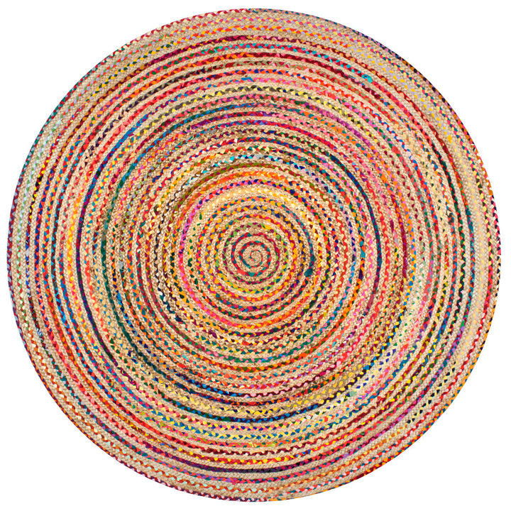 Lovetto Bohemian Handmade Braided Red Rug Bungalow Rose Rug Size: Round 8'