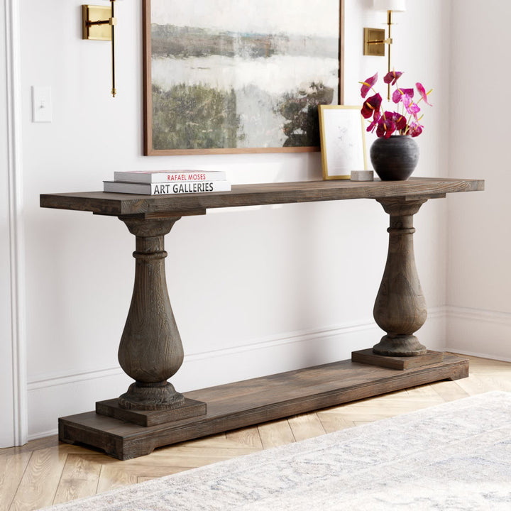Farrer 71" Solid Wood Console Table Ophelia & Co.