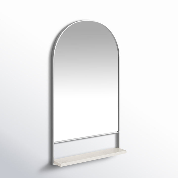 Cielo with Shelves Wall Mirror Joss & Main Size: 34" x 20" Finish: Silver