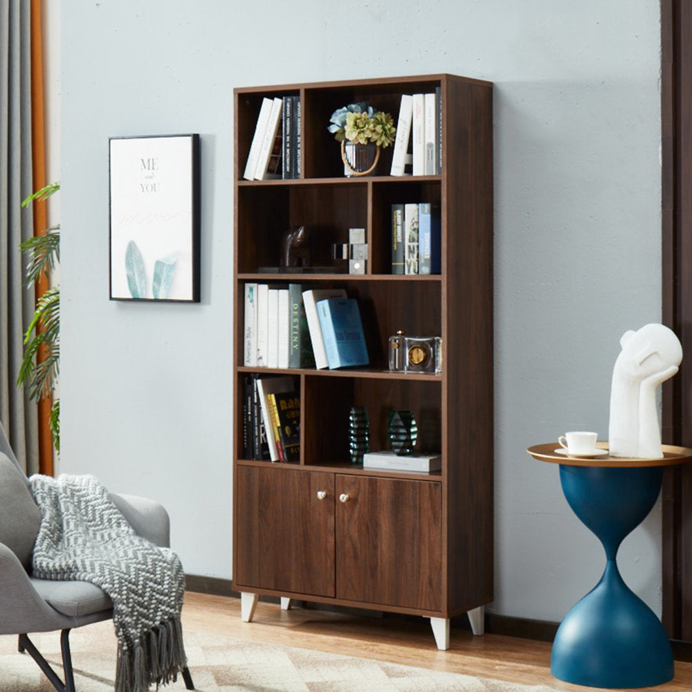 Rathore 68" H x 31.5" W Standard Bookcase Ebern Designs Color: Walnut
