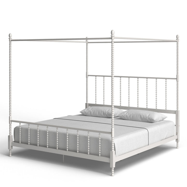 Frankie Low Profile Canopy Bed Kelly Clarkson Home Color: White Size: King