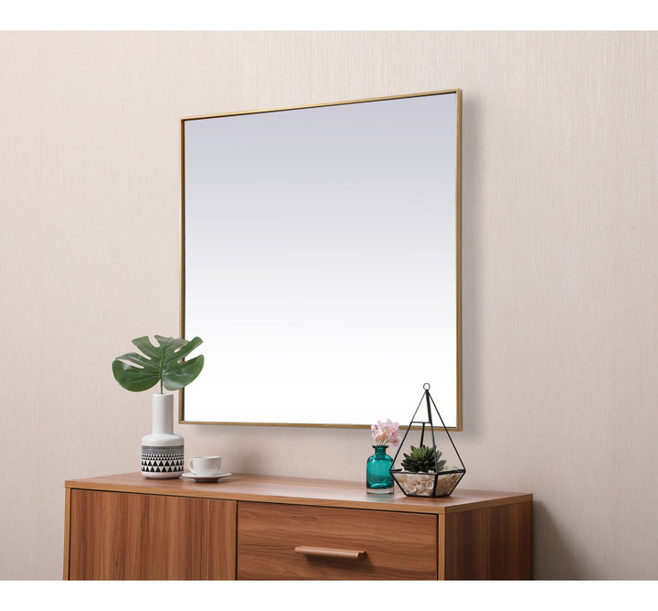 Valparaiso Accent Mirror Wade Logan® Size: 42"  x 42"  Finish: Brass