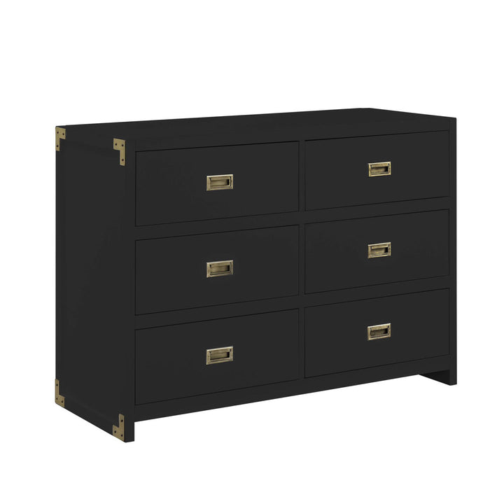 Hubble 6 Drawer Double Dresser Viv + Rae™ Color: Black