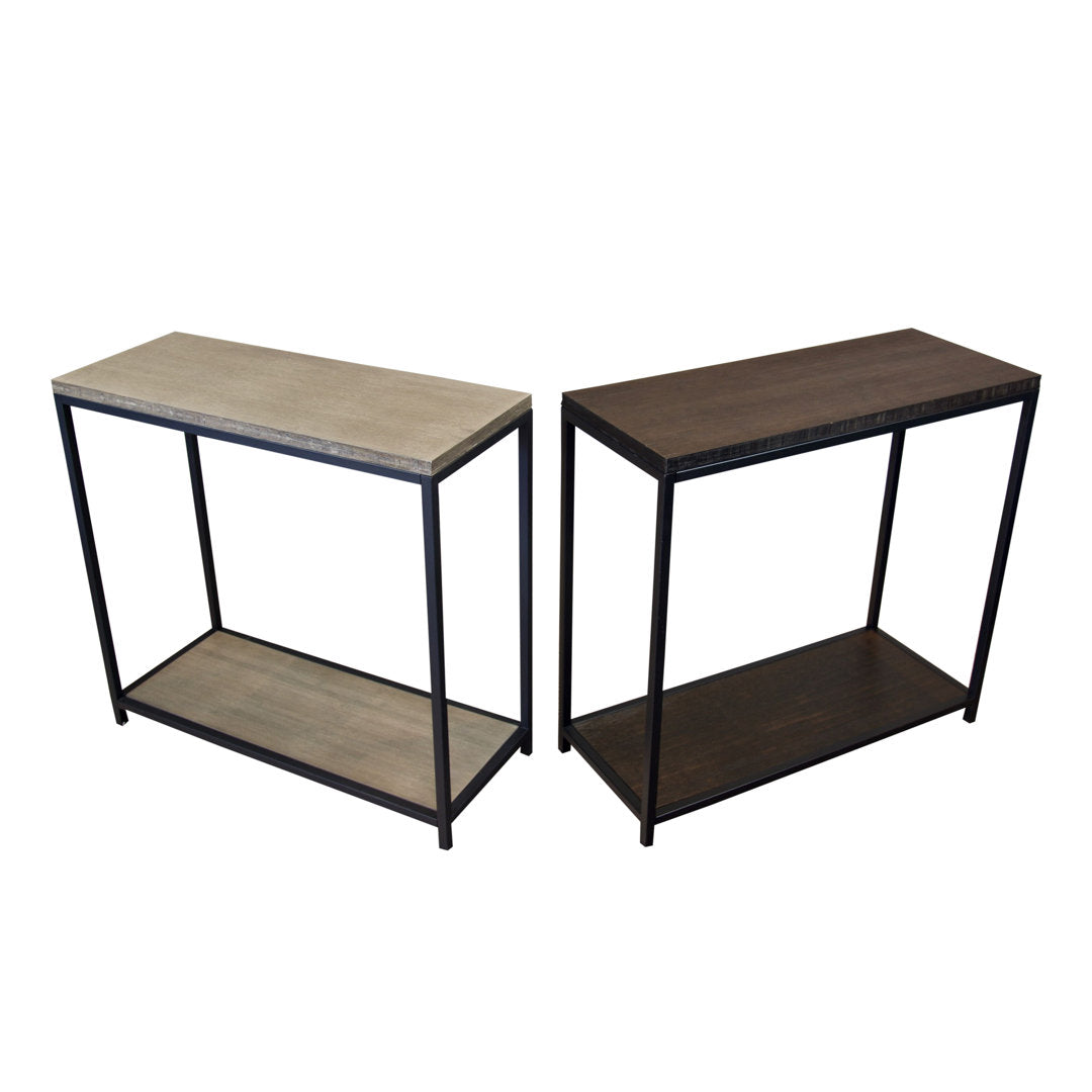 Anayanci 32" Console Table Wade Logan® Table Top Color: Brushed Brown