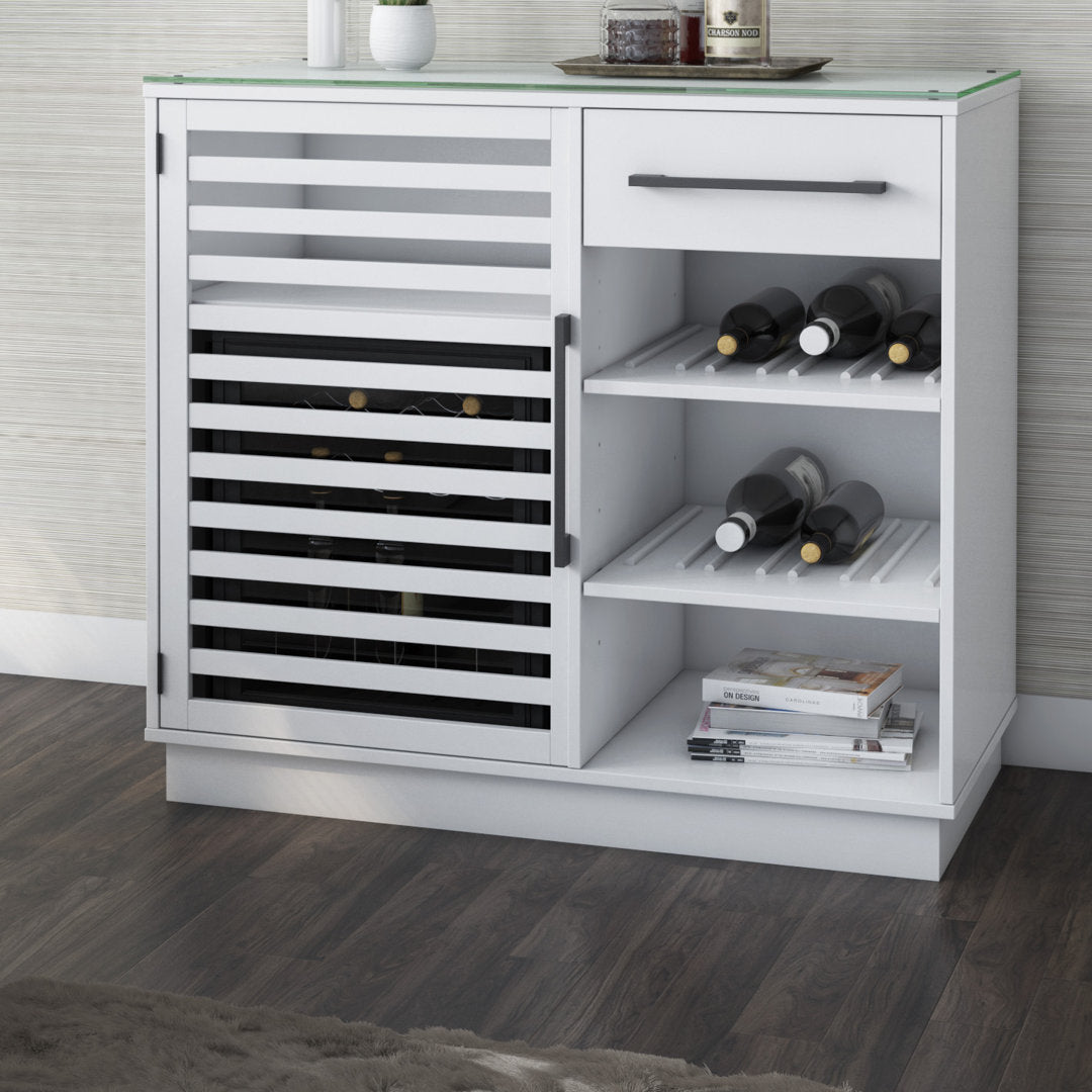 Williford Refrigerated Cooler Bar Cabinet Wade Logan® Color: White