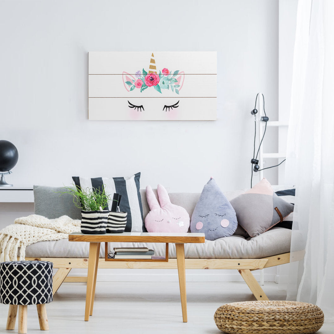 Delreal Unicorn Plank 3D Wall Décor Zoomie Kids