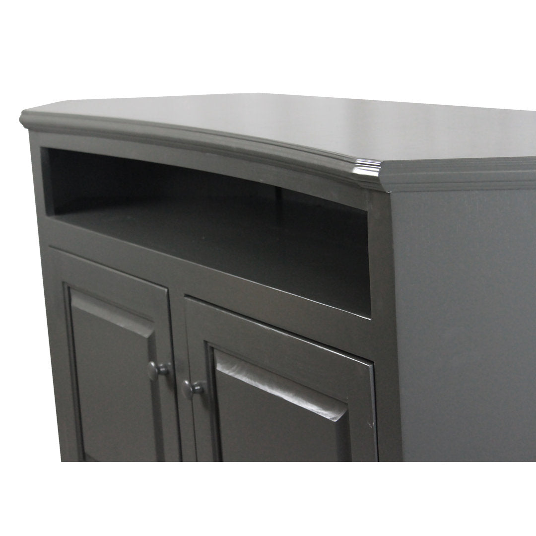 Inouye Solid Wood Corner TV Stand for TVs up to 65" Highland Dunes Color: Gray