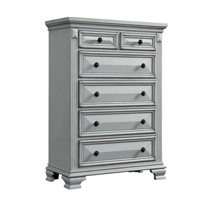 Alauna 6 Drawer Chest Lark Manor™ Color: Gray