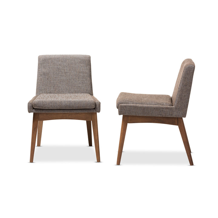 Flatiron Upholstered Side Chair (Set of 2) AllModern Upholstery Color: Brown