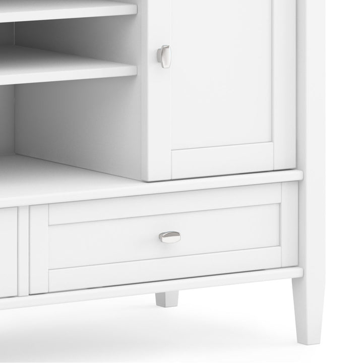 Warm Shaker SOLID WOOD TV Media Stand iFor TVs up to 50 inches Simpli Home Color: White