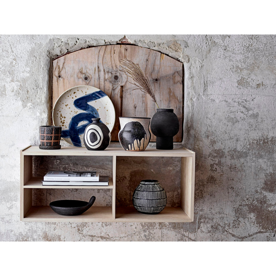 Aida Black/White 5.75" Stoneware Table Vase Joss & Main