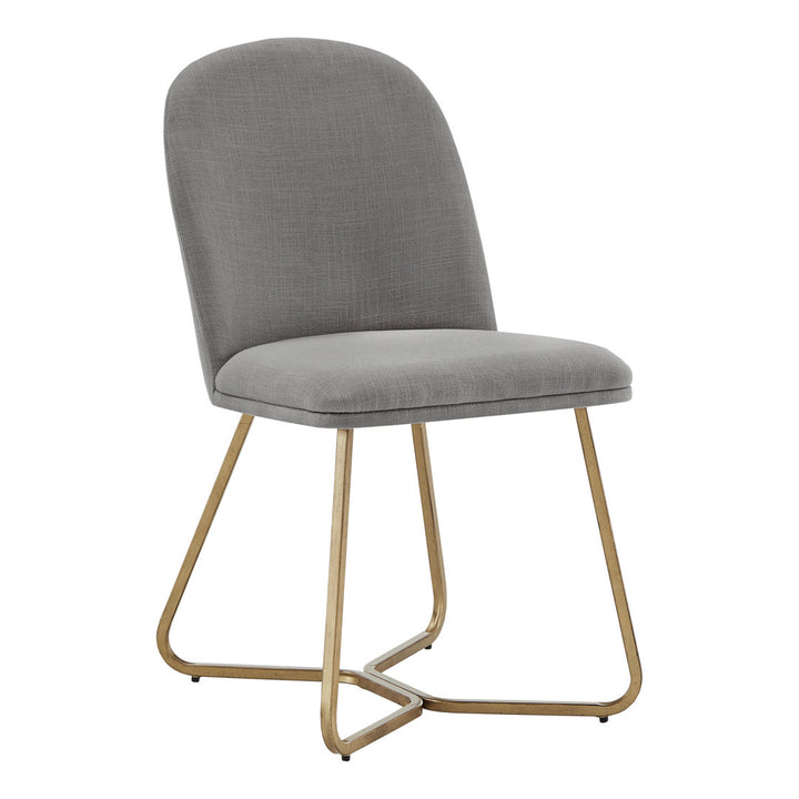 Ainhoa Linen Upholstered Side Chair (Set of 2) Etta Avenue™ Upholstery Color: Gray